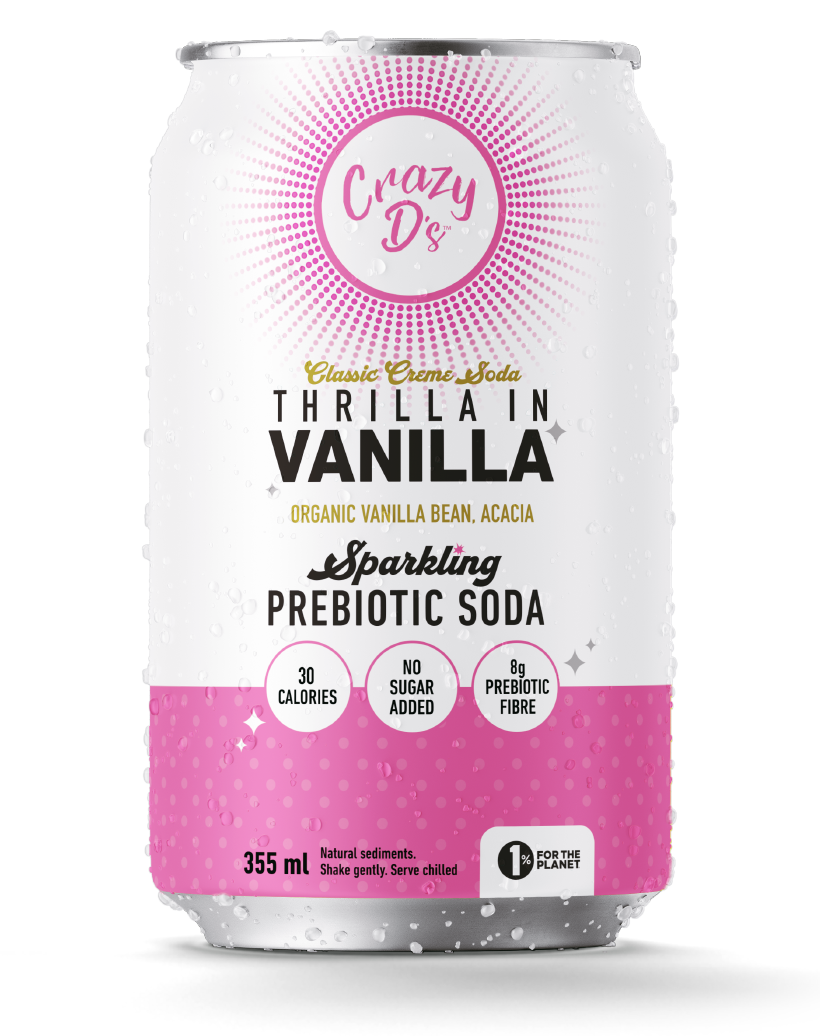 Thrilla in Vanilla Classic Creme Sparkling Prebiotic Soda - 12 Pack