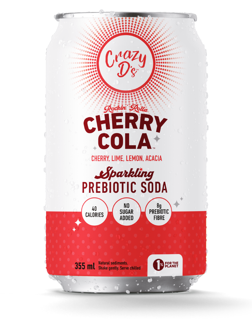 Rockin' Rolla Cherry Cola Sparkling Prebiotic Soda - 12 Pack