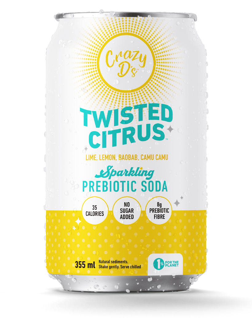 Twisted Citrus Sparkling Prebiotic Soda - 12 Pack