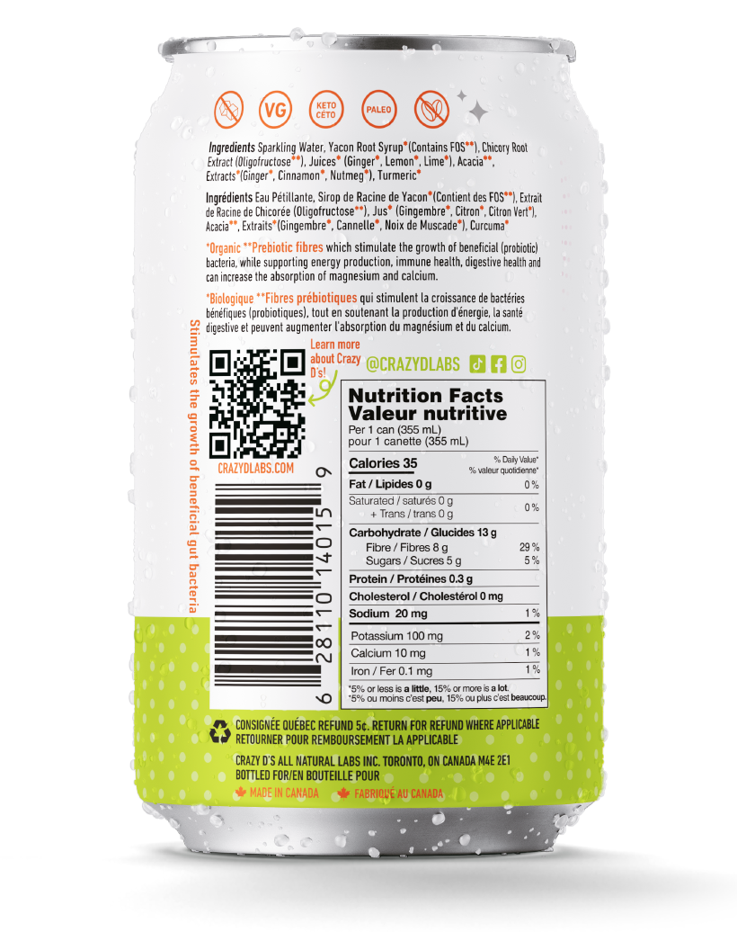 Ginga' Kick Prebiotic Soda - 12 Pack