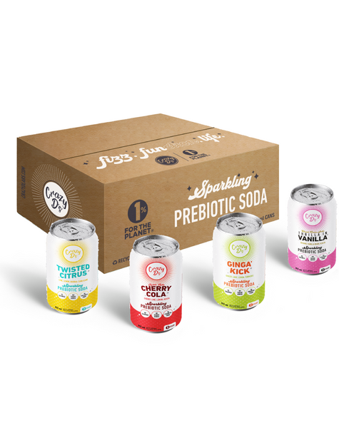 Crazy D's Prebiotic Soda Variety Pack, 12-Pack – Crazy D's Crazy D's Prebiotic Soda Variety Pack, 12-Pack – Crazy D's
